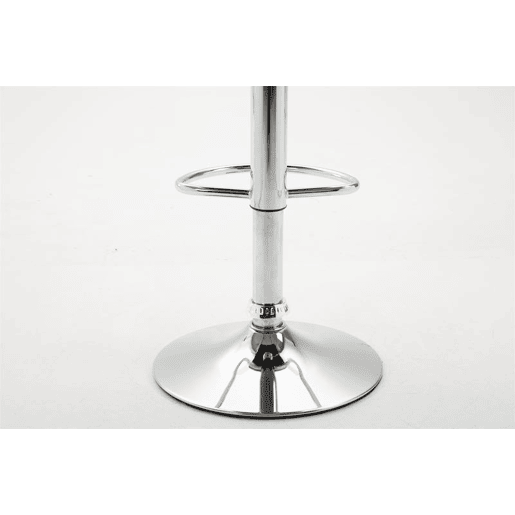 Banqueta de bar x1 design minimalista altura ajustável apoio para os pés PVC preto e metal cromado 10_0006038