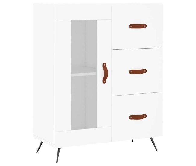 Aparador - mueble de almacenamiento de madera de ingeniería blanco 69,5x34x90 cm es3194