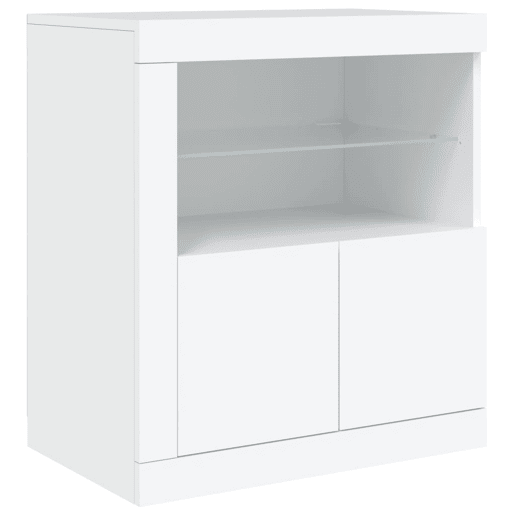 Aparador - Bufete - Móvei de apoio com luzes LED 60,5x37x67 cm branco pt1934 Aparador - Bufete - Móvei de apoio com luzes LED 60,5x37x67 cm branco pt1934