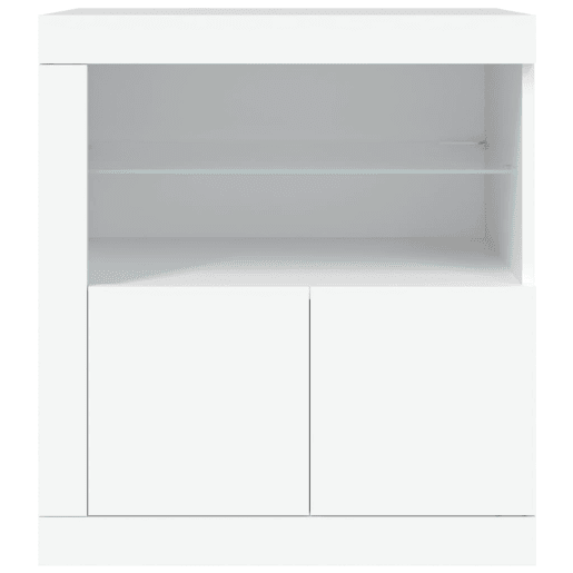 Aparador - Bufete - Móvei de apoio com luzes LED 60,5x37x67 cm branco pt1934 Aparador - Bufete - Móvei de apoio com luzes LED 60,5x37x67 cm branco pt1934