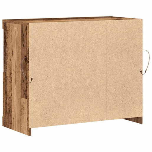 Aparador - Bufete - Móvei de apoio LED Castanho 81 x 37 x 66,5 cm Madeira processada pt4177