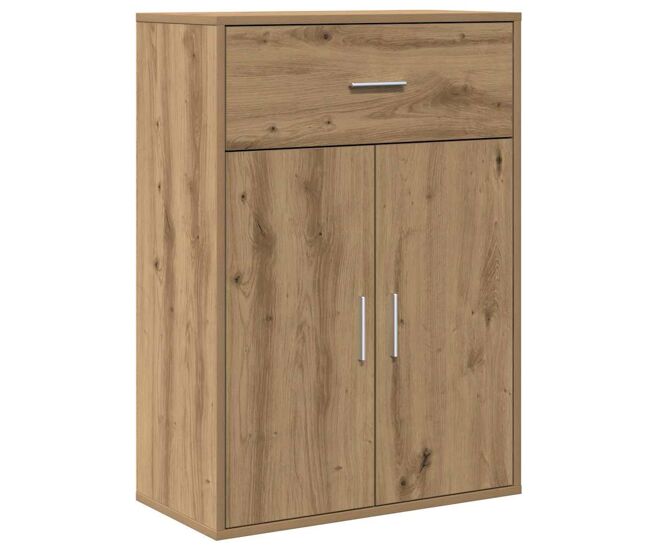Aparador - mueble de almacenamiento roble artesanal 60 x 30 x 84 cm madera de ingeniería es4888