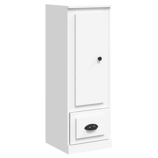Armário alto - Bufete - Móvel de apoio 36x35,5x103,5 cm derivados de madeira branco pt614