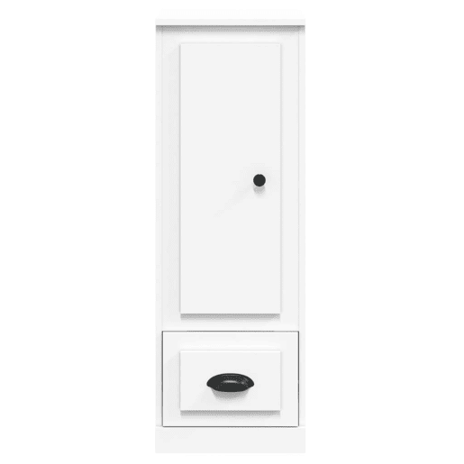Armário alto - Bufete - Móvel de apoio 36x35,5x103,5 cm derivados de madeira branco pt614