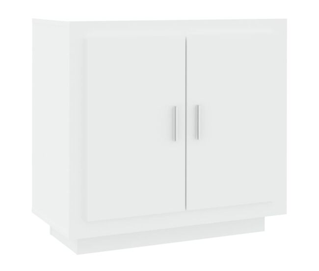 Aparador - mueble de almacenamiento de madera contrachapada blanco 80x40x75 cm es2527