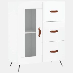 Aparador - Bufete - Móvei de apoio 69,5x34x90 cm madeira processada branco brilhante pt2595
