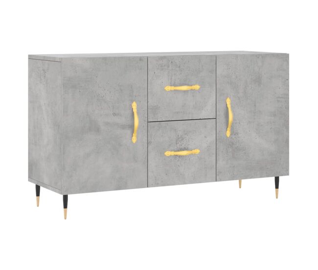Aparador - mueble de almacenamiento de madera de ingeniería gris hormigón 100x36x60 cm es3272