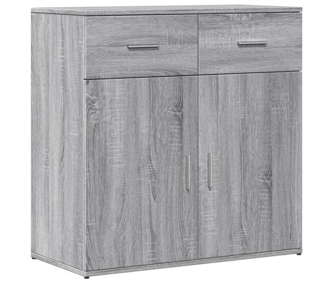 Aparador - mueble de almacenamiento de madera de ingeniería gris sonoma 79x38x80 cm es3469