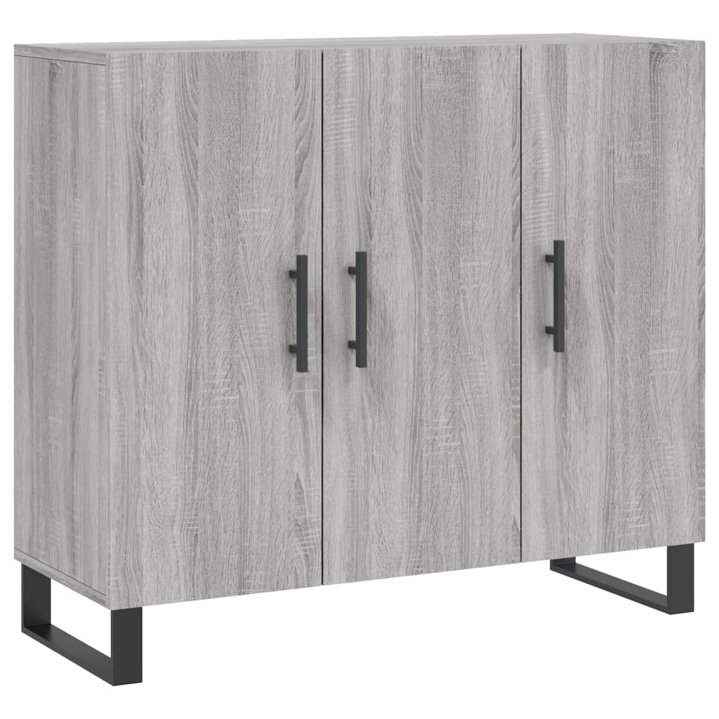 Aparador - Mueble de almacenamiento 90 Roble/ Gris