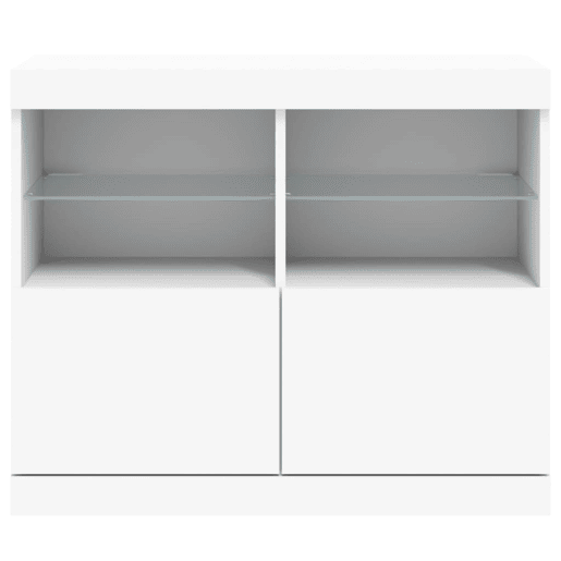 Aparador - Bufete - Móvei de apoio com luzes LED 81x37x67 cm branco pt1938