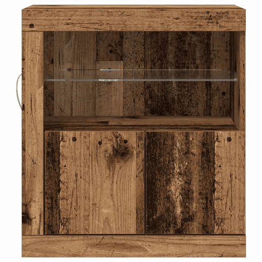 Aparador - Bufete - Móvei de apoio LED Castanho 60,5 x 37 x 67 cm Madeira processada pt4173