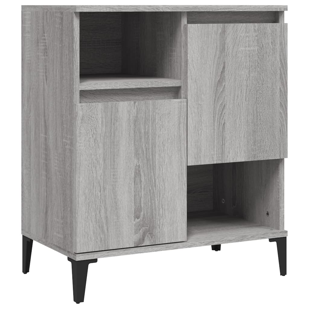 Aparador - Mueble de almacenamiento 60 Roble/ Gris
