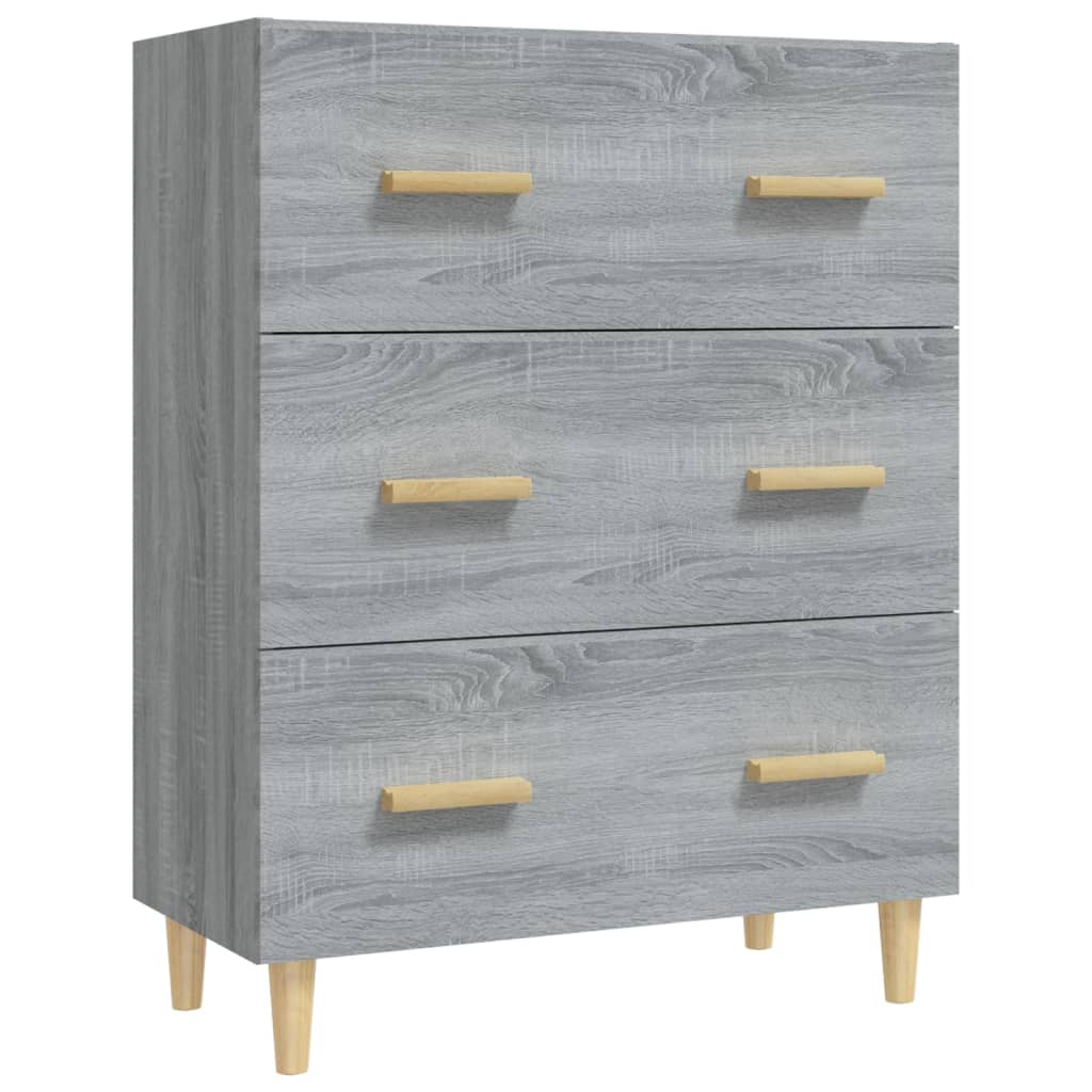 Aparador - Mueble de almacenamiento 70 Roble/ Gris