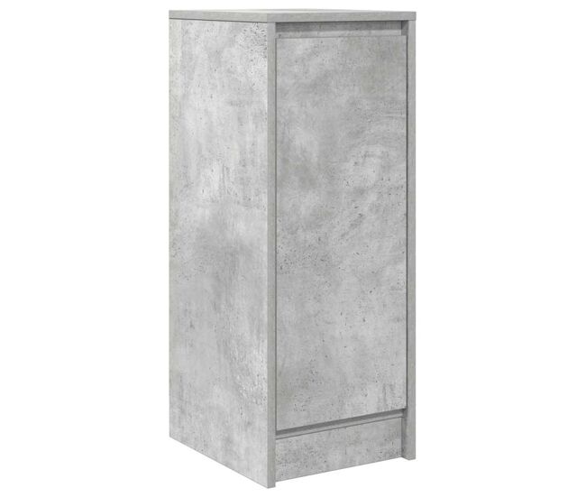 Aparador - mueble de almacenamiento de madera de ingeniería gris hormigón 29,5x34x76 cm es3281