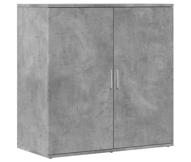 Aparador - mueble de almacenamiento de madera de ingeniería gris hormigón 79x38x80 cm es3361