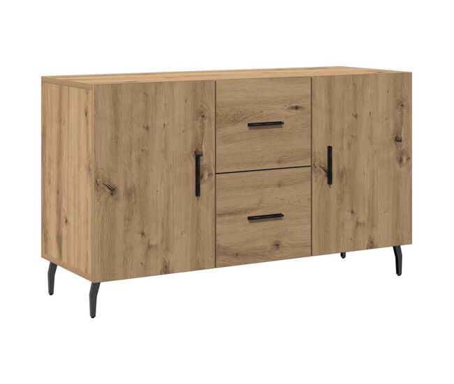 Aparador - mueble de almacenamiento de madera de ingeniería roble artisian 100x36x60 cm es3698