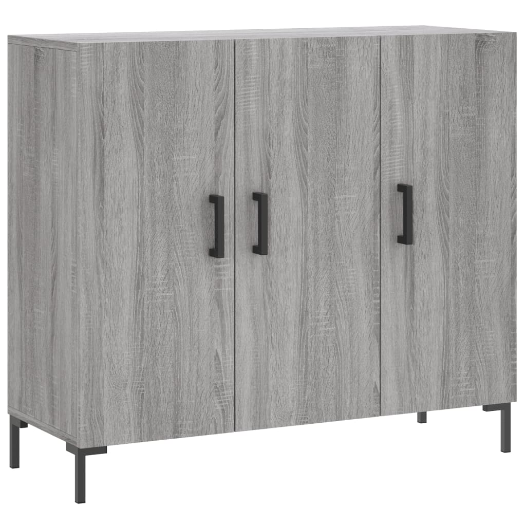 Aparador - Mueble de almacenamiento 90 Roble/ Gris
