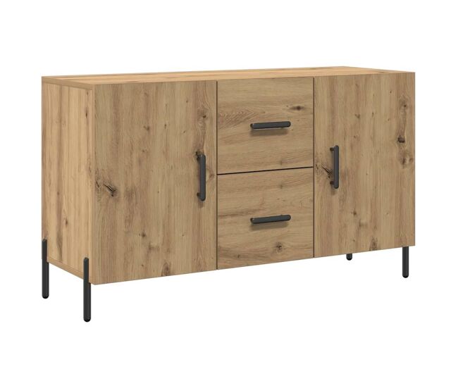 Aparador - mueble de almacenamiento de madera de ingeniería roble artisan 100x36x60 cm es3659