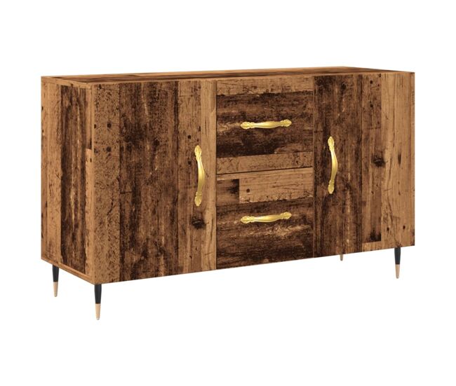 Aparador - mueble de almacenamiento de madera de ingeniería envejecida 100x36x60 cm es3224