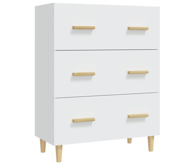 Aparador - mueble de almacenamiento de madera contrachapada blanco 70x34x90 cm es2511