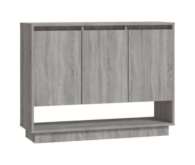 Aparador - mueble de almacenamiento de madera de ingeniería gris sonoma 97x31x75 cm es3484