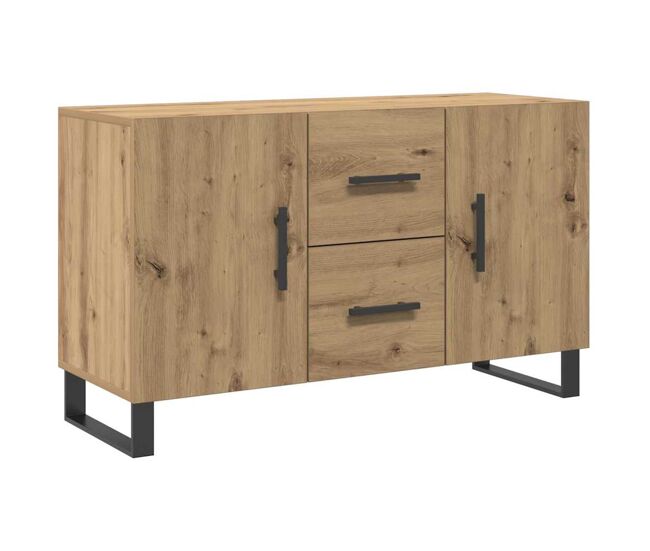 Aparador - mueble de almacenamiento de madera de ingeniería roble artisan 100x36x60 cm es3660
