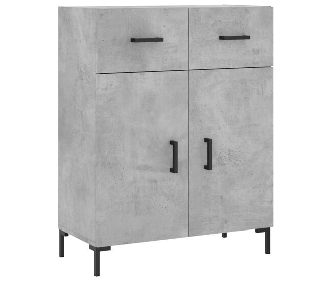 Aparador - mueble de almacenamiento de madera de ingeniería gris hormigón 69,5x34x90 cm es3343