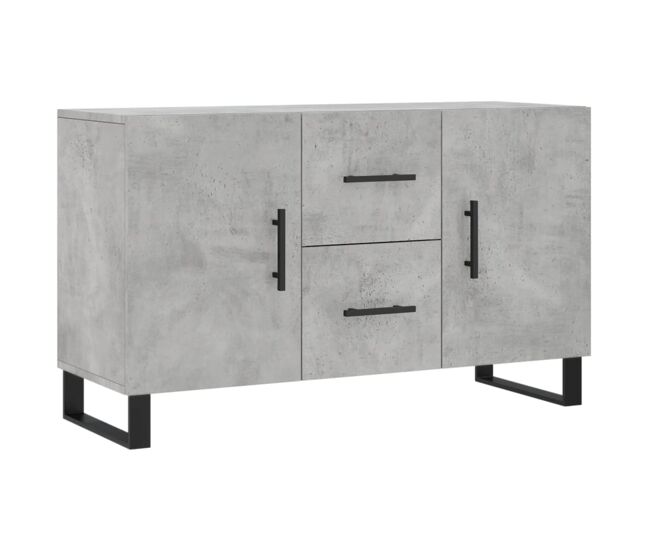 Aparador - mueble de almacenamiento de madera de ingeniería gris hormigón 100x36x60 cm es3277