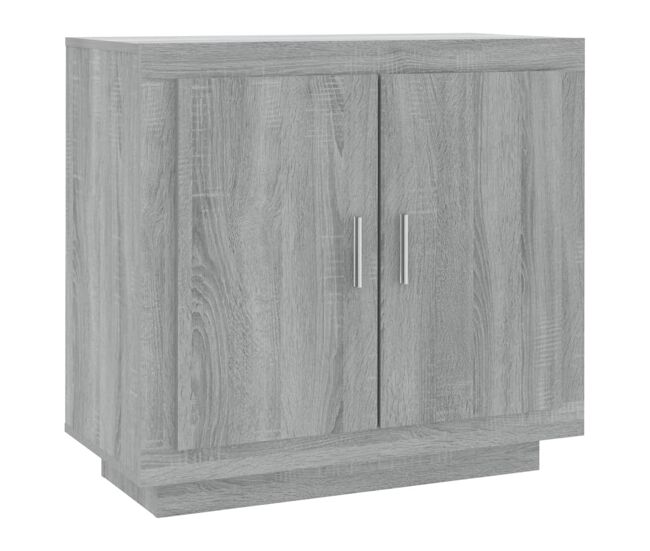 Aparador - mueble de almacenamiento de madera contrachapada gris sonoma 80x40x75 cm es2924