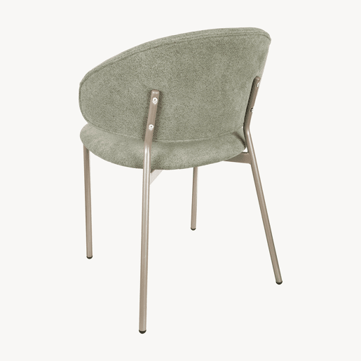 Conjunto de 4 cadeiras de jantar Lipis estofadas metal têxtil Verde en.casa Conjunto de 4 cadeiras de jantar Lipis estofadas metal têxtil Verde en.casa