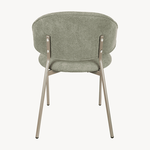 Conjunto de 4 cadeiras de jantar Lipis estofadas metal têxtil Verde en.casa Conjunto de 4 cadeiras de jantar Lipis estofadas metal têxtil Verde en.casa