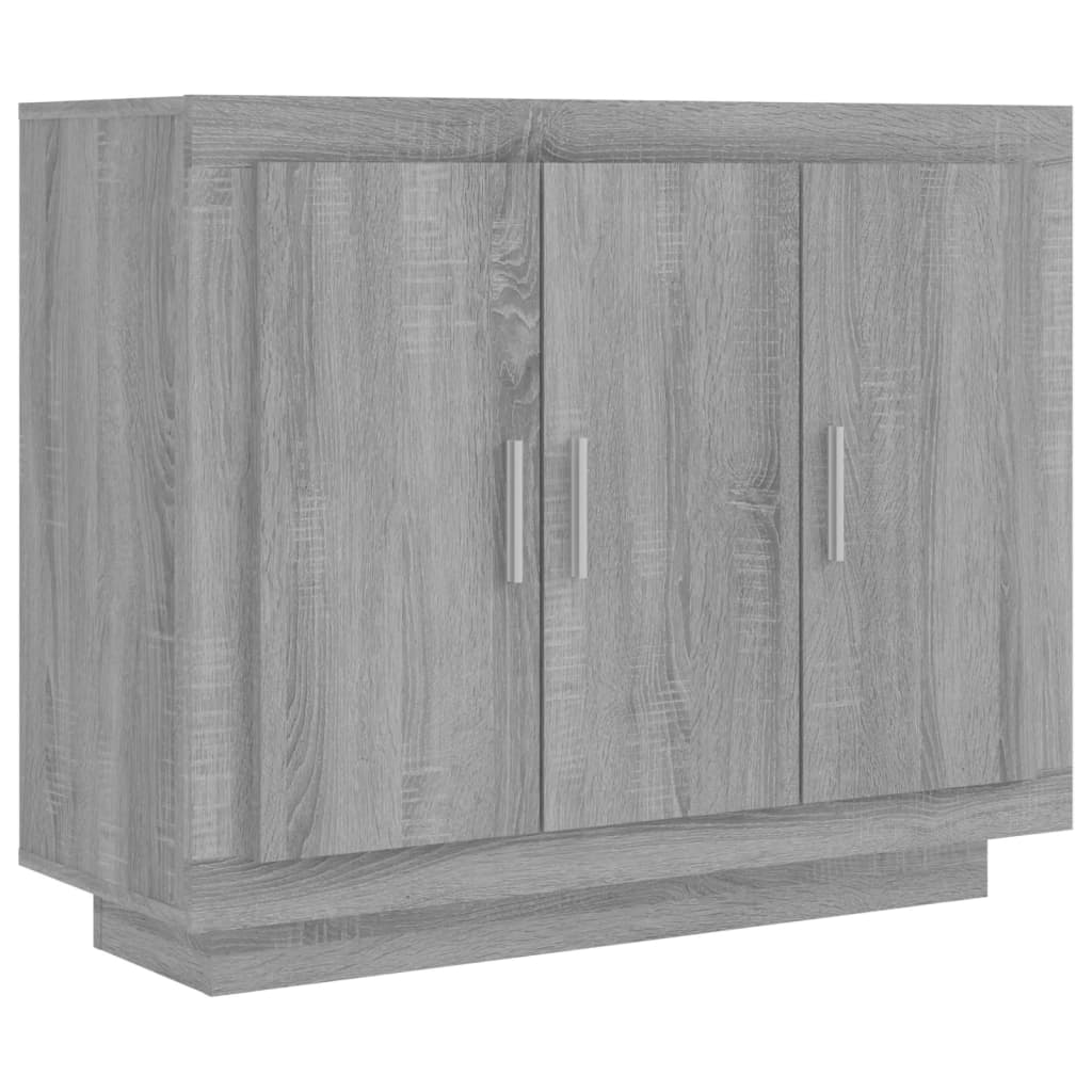 Aparador - Mueble de almacenamiento 92 Roble/ Gris