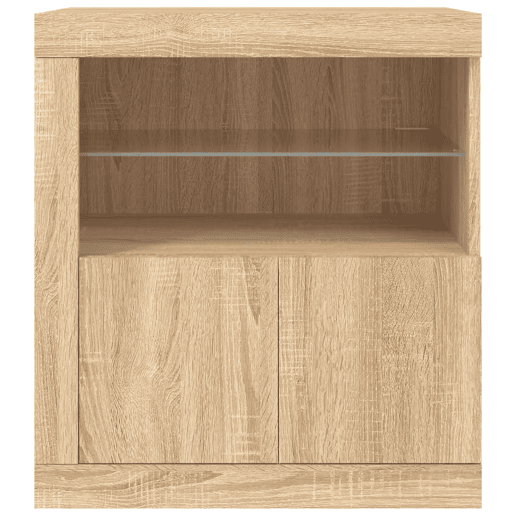 Aparador - Bufete - Móvei de apoio com luzes LED 60,5x37x67 cm carvalho sonoma pt2083