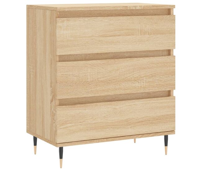 Aparador - mueble de almacenamiento de madera contrachapada roble sonoma 60x35x70 cm es3075