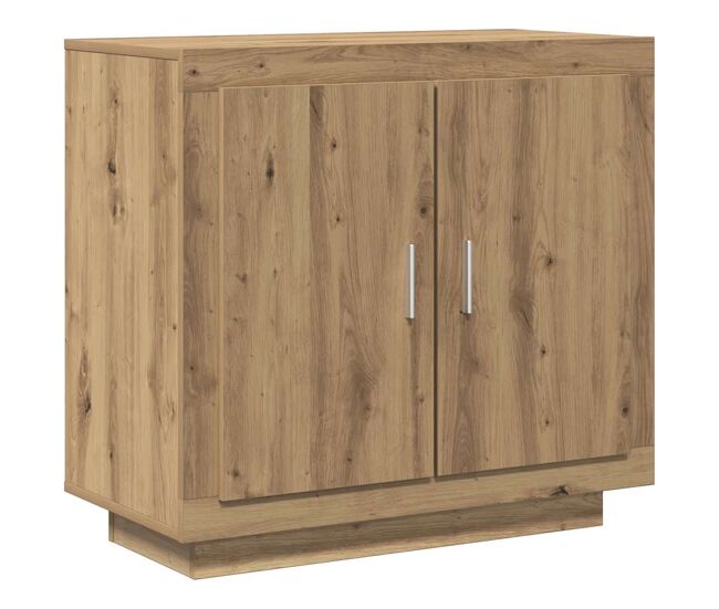 Aparador - mueble de almacenamiento madera contrachapada roble artisian 80x40x75 cm es4345