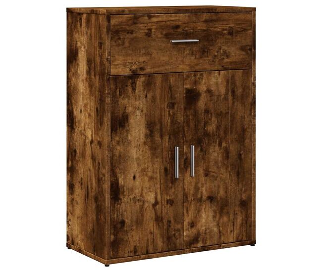 Aparador - mueble de almacenamiento madera de ingeniería roble ahumado 60x30x84 cm es4549