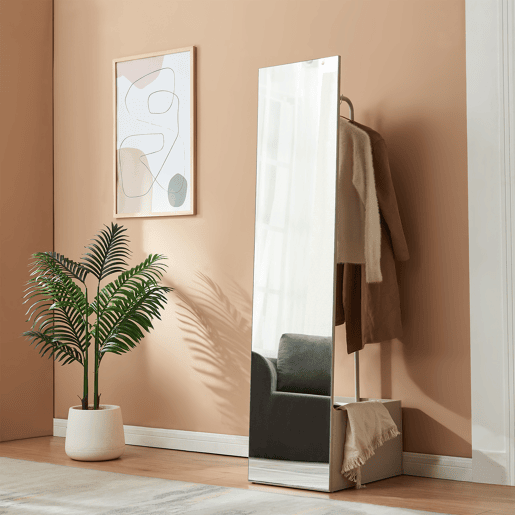 Espelho de corpo inteiro Saden com suporte 165x40x51cm Areia en.casa