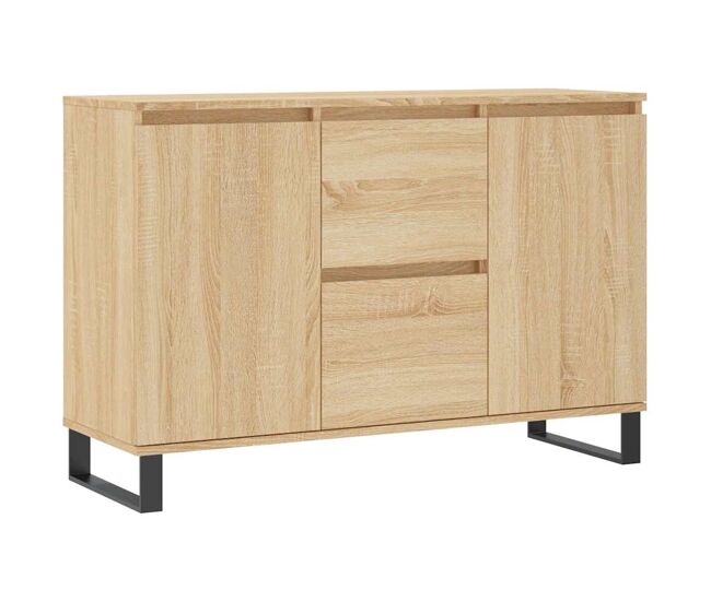 Aparador - mueble de almacenamiento de madera de ingeniería roble sonoma 101,5x35x70 cm es3723
