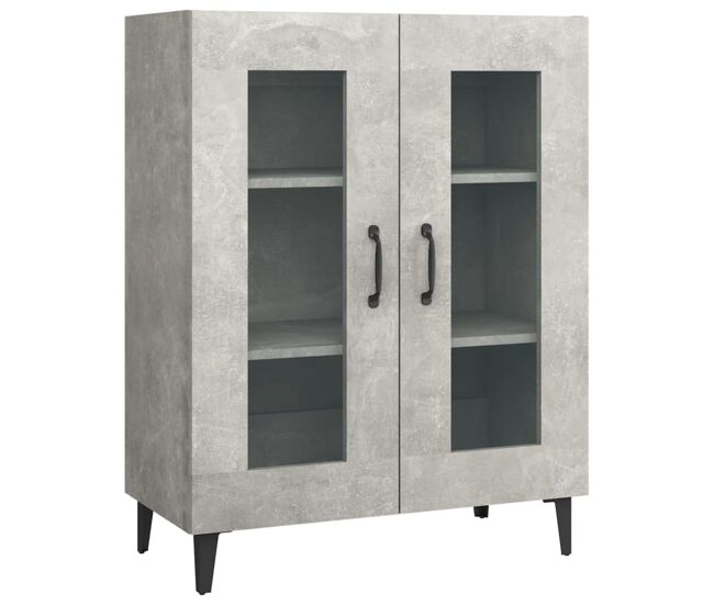 Aparador - mueble de almacenamiento de madera de ingeniería gris hormigón 69,5x34x90 cm es3318