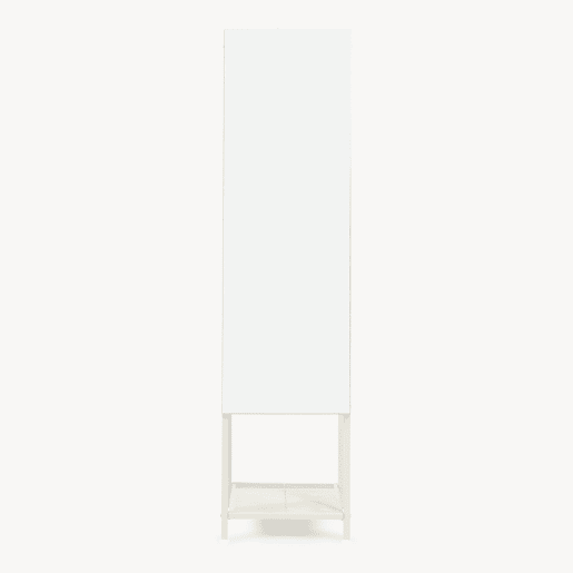 Espelho de corpo inteiro 2 em 1 Klilbojle com 2 prateleiras 160x40x35cm Areia en.casa