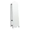 Espelho de corpo inteiro 2 em 1 Frenraby com prateleiras 165x40x35 cm Preto en.casa