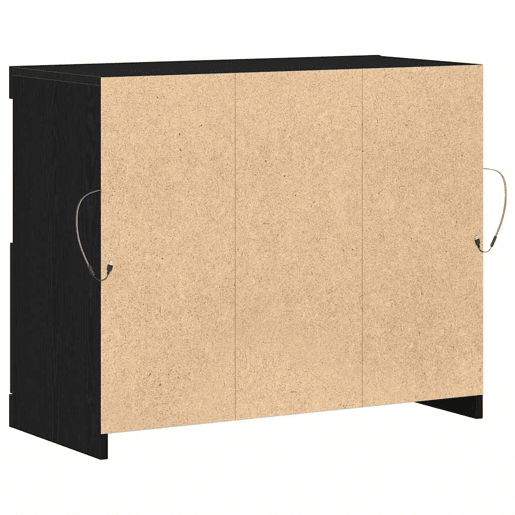Aparador - Bufete - Móvei de apoio LED Preto 81 x 37 x 66,5 cm Madeira processada pt4183
