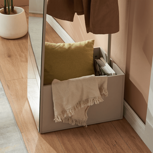 Espelho de corpo inteiro Kuonta com suporte 165x40x51cm Areia en.casa