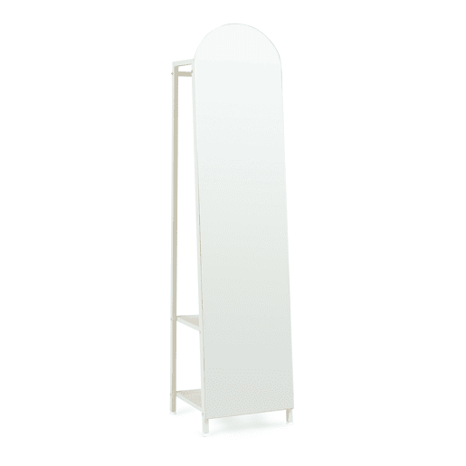 Espelho de corpo inteiro 2 em 1 Frenraby com prateleiras 165x40x35 cm - Areia en.casa Espelho de corpo inteiro 2 em 1 Frenraby com prateleiras 165x40x35 cm - Areia en.casa