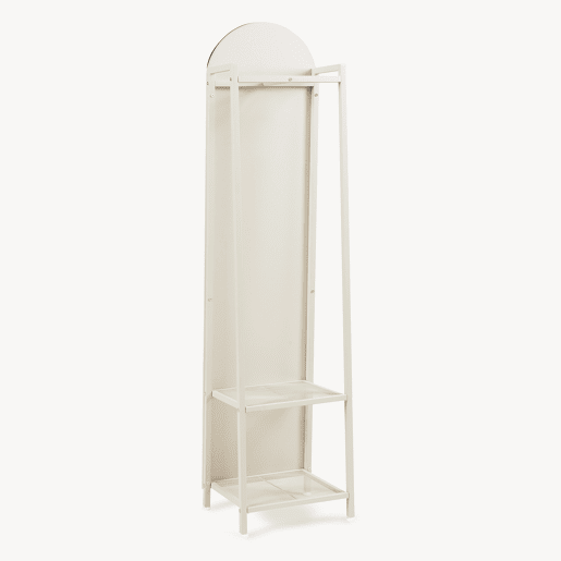 Espelho de corpo inteiro 2 em 1 Frenraby com prateleiras 165x40x35 cm - Areia en.casa Espelho de corpo inteiro 2 em 1 Frenraby com prateleiras 165x40x35 cm - Areia en.casa