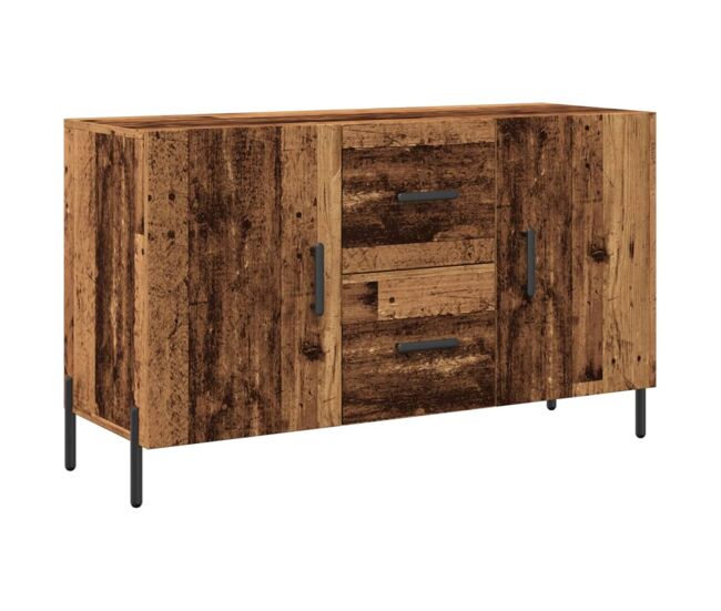 Aparador - mueble de almacenamiento de madera de ingeniería envejecida 100x36x60 cm es3226