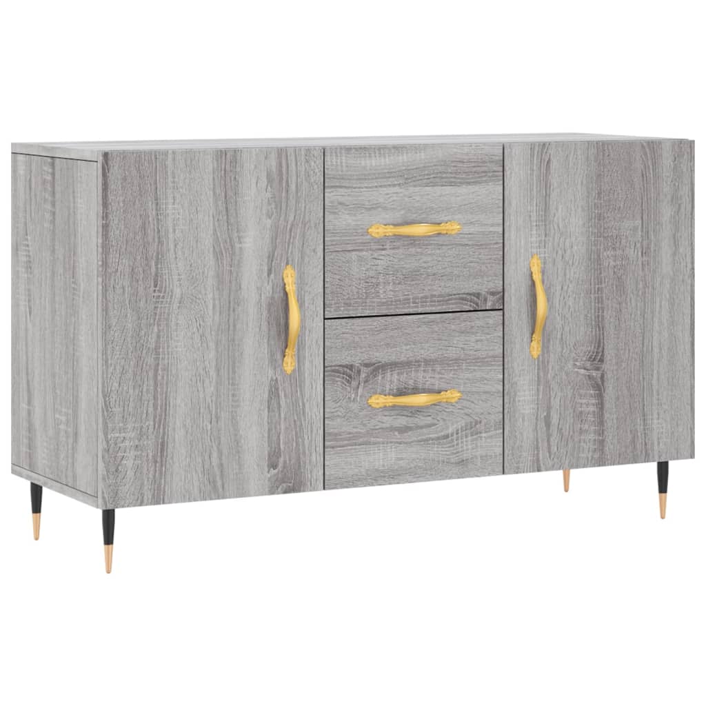 Aparador - Mueble de almacenamiento 100 Roble/ Gris