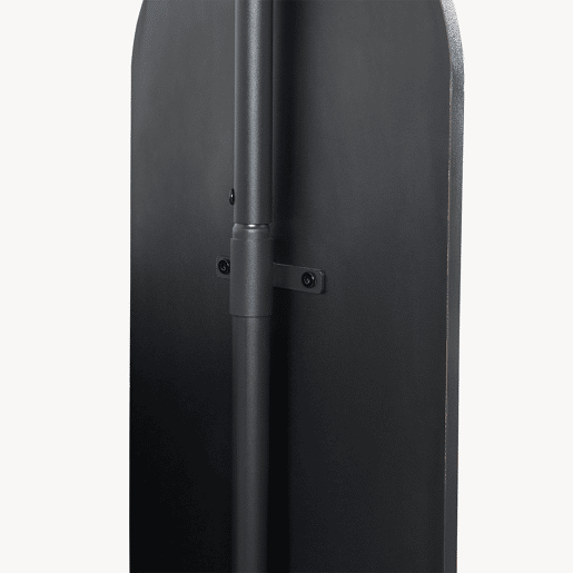 Bengaleiro Vamn com espelho giratório 167x80x35 cm Preto en.casa