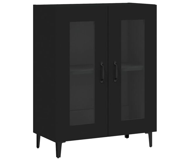 Aparador - mueble de almacenamiento de madera de ingeniería negro 69,5x34x90 cm es3547