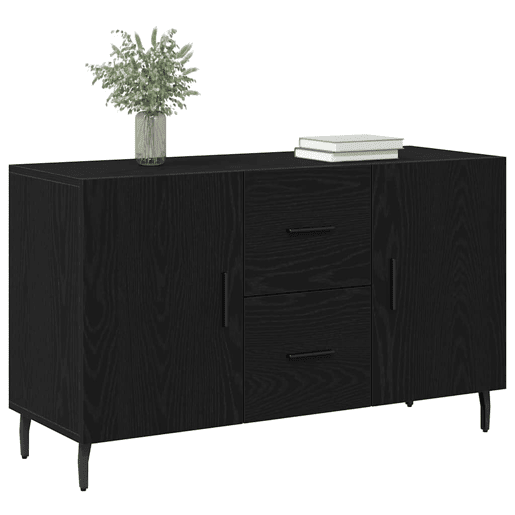 Bufete - Móvei de apoio Carvalho Preto 100 x 36 x 60 cm Madeira processada pt4946